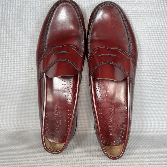 G.H. BASS & CO. Penny Loafers Men 11.5 Cordovan Made in USA Daniel Forbes Co. - Picture 8 of 14